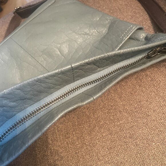 White Stuff Leather Navy crossbody handbag - Picture 7 of 10